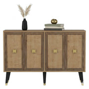 Madia Luino, Credenza 2 Ripiani, 120x30x80h cm Marrone Rovere