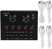 Carta di Sintesi V8 Live - Connettore USB - Mixer Portatile - Multifunzionale - Effetti Audio - Materiale ABS di Alta Qualità