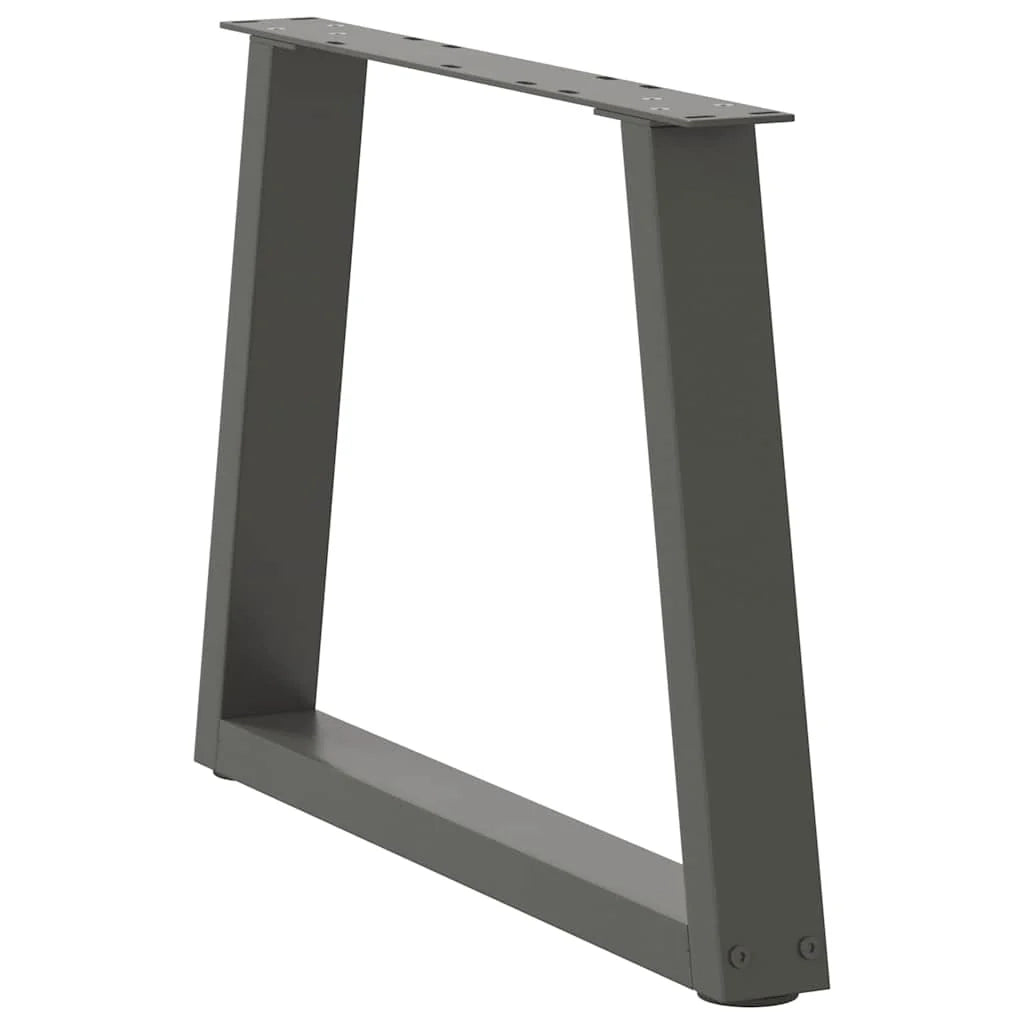 Set di 2 gambe per tavolino da caffè a forma di V 50 x 42-43,3 cm design moderno con piedini regolabili in acciaio antracite 02_0056845