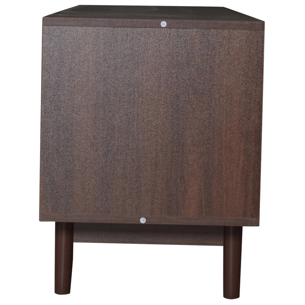 Mobile porta TV 190 x 40 x 52 cm con ante e cassetti, colore marrone