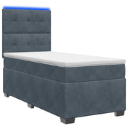 Letto box spring con materasso Grigio Scuro 90 x 190 cm Velluto 3455013