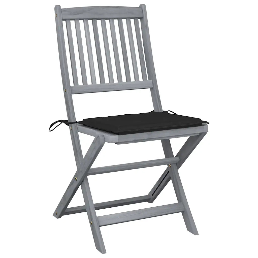 Sedie da Giardino Pieghevoli 6pz con Cuscini in Massello Acacia cod mxl 76123
