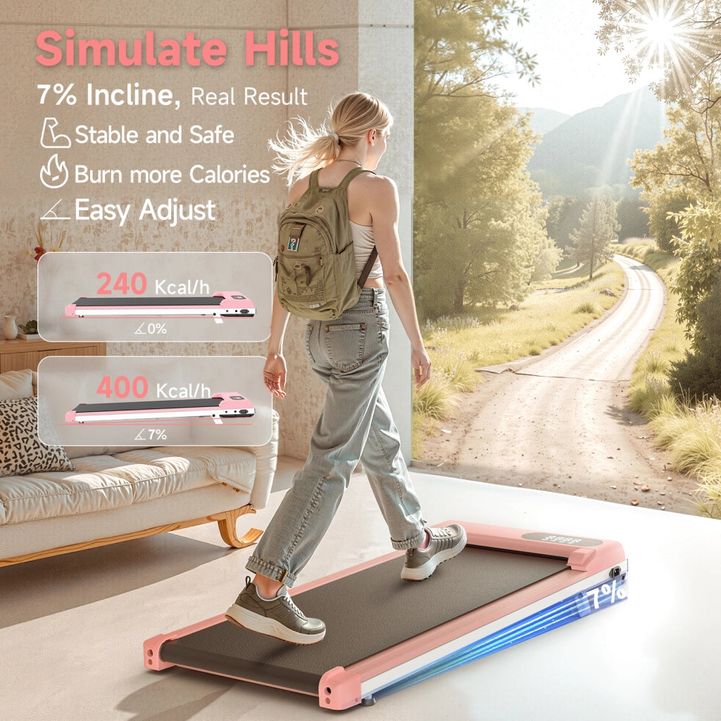 Tapis roulant elettrico inclinato , tappetino da passeggio da 1 a 8 km/h con telecomando, per casa e ufficio, 2,5 CV, capacit¨¤ 140 kg