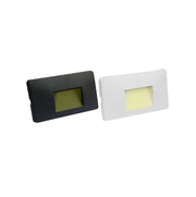 Faretto led 4W esterno IP44 segnapassi per cassetta 503 CCT switch per cambiare 3 tonalita luce bianca calda naturale fredda Nero