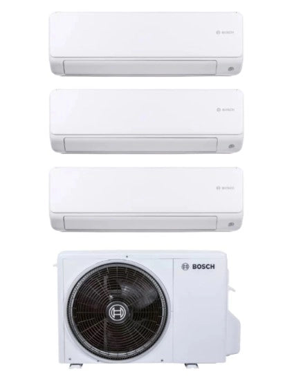 Climatizzatore Condizionatore Bosch Trial Split Inverter serie CLIMATE 6000i 9+9+9 con CL5000M 79/3 E R-32 Wi-Fi Optional 9000+9000+9000