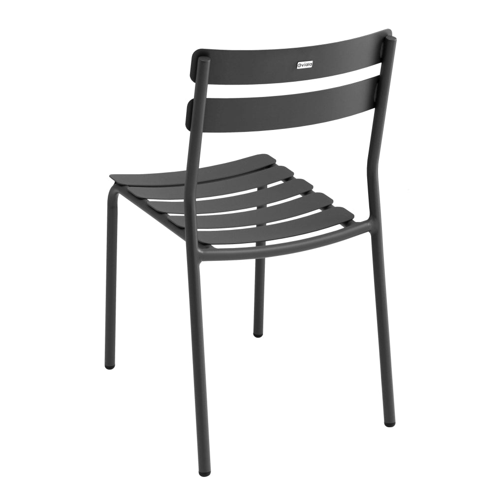 Sedia da giardino in alluminio nero