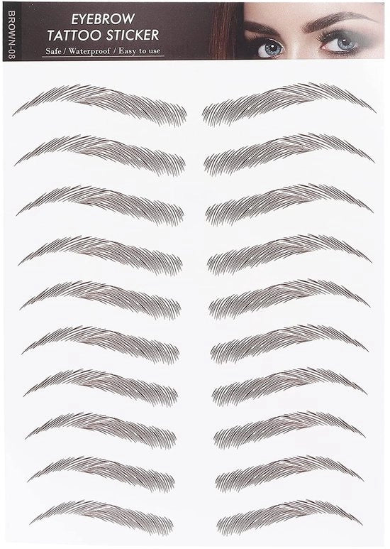 Sticker per Tatuaggio Ciglia Professionale - Acqua-Resistente - Sticker per Ciglia - Cura per le Ciglia - Sticker di Trasferimento - Per Donne - Facile da Applicare - Sticker per Ciglia