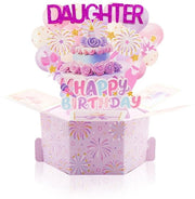 Carte di auguri 3D a pieghe per bambina - Card per figlia - Regalo personalizzato - Carta di auguri per festa - Prodotto curato - Carta di auguri per bambina