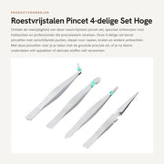 Set di Pinze in Acciaio Inossidabile - Alta Precisione - Pinze con Gomito/Punta - 4 Pezzi - Set Completo - Ideali per la Sartoria/Kralen DIY - Adatto a Diversi Ambienti di Lavoro - Pinze per Fili e Piccoli Oggetti