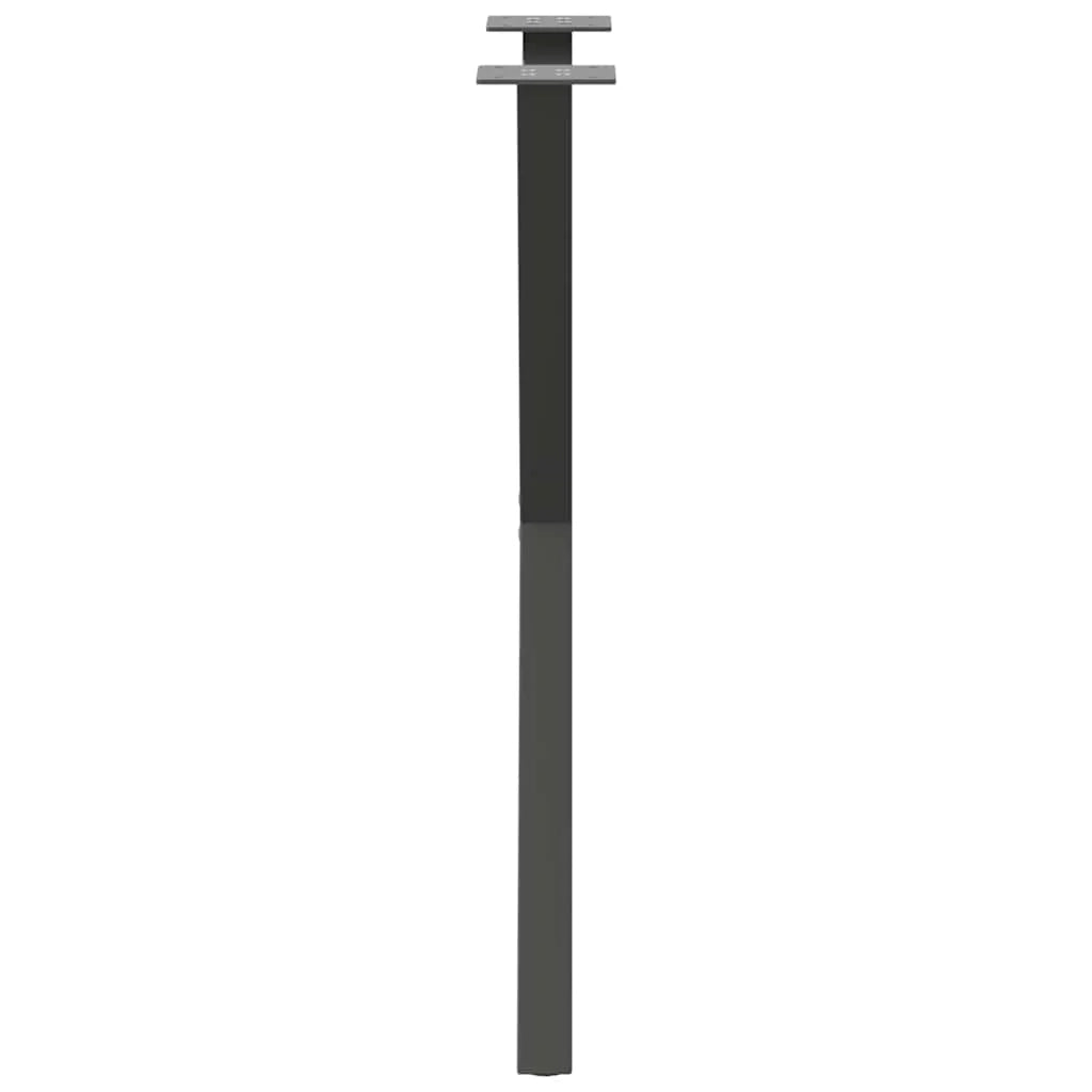 Set di 2 gambe per tavolo da pranzo a forma di X robuste e regolabili 57 x 72 cm stile moderno acciaio antracite 02_0057187