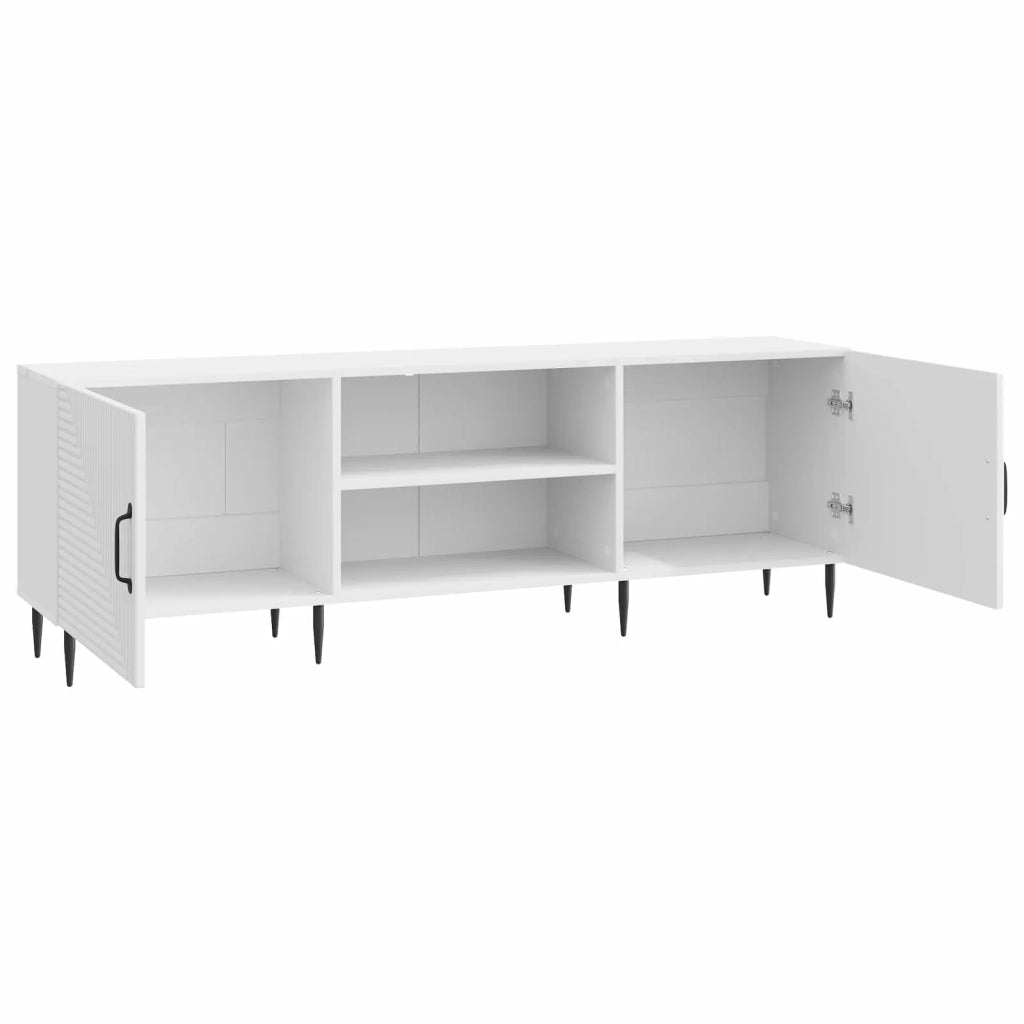 Mobile TV Bianco Lucido 150 x 31 x 50 cm Legno ingegnerizzato 894919