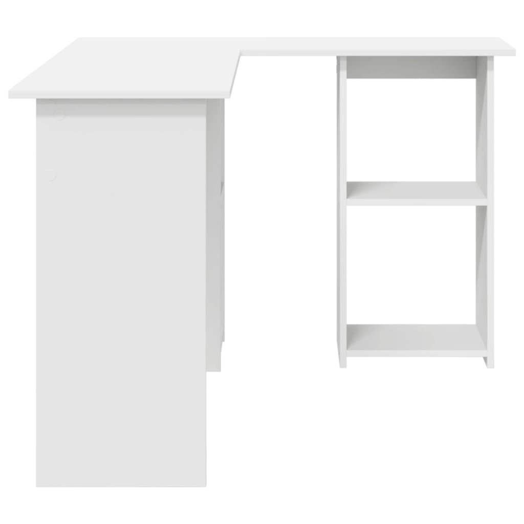 Scrivania Computer Bianco Bianco Legno ingegnerizzato Media
