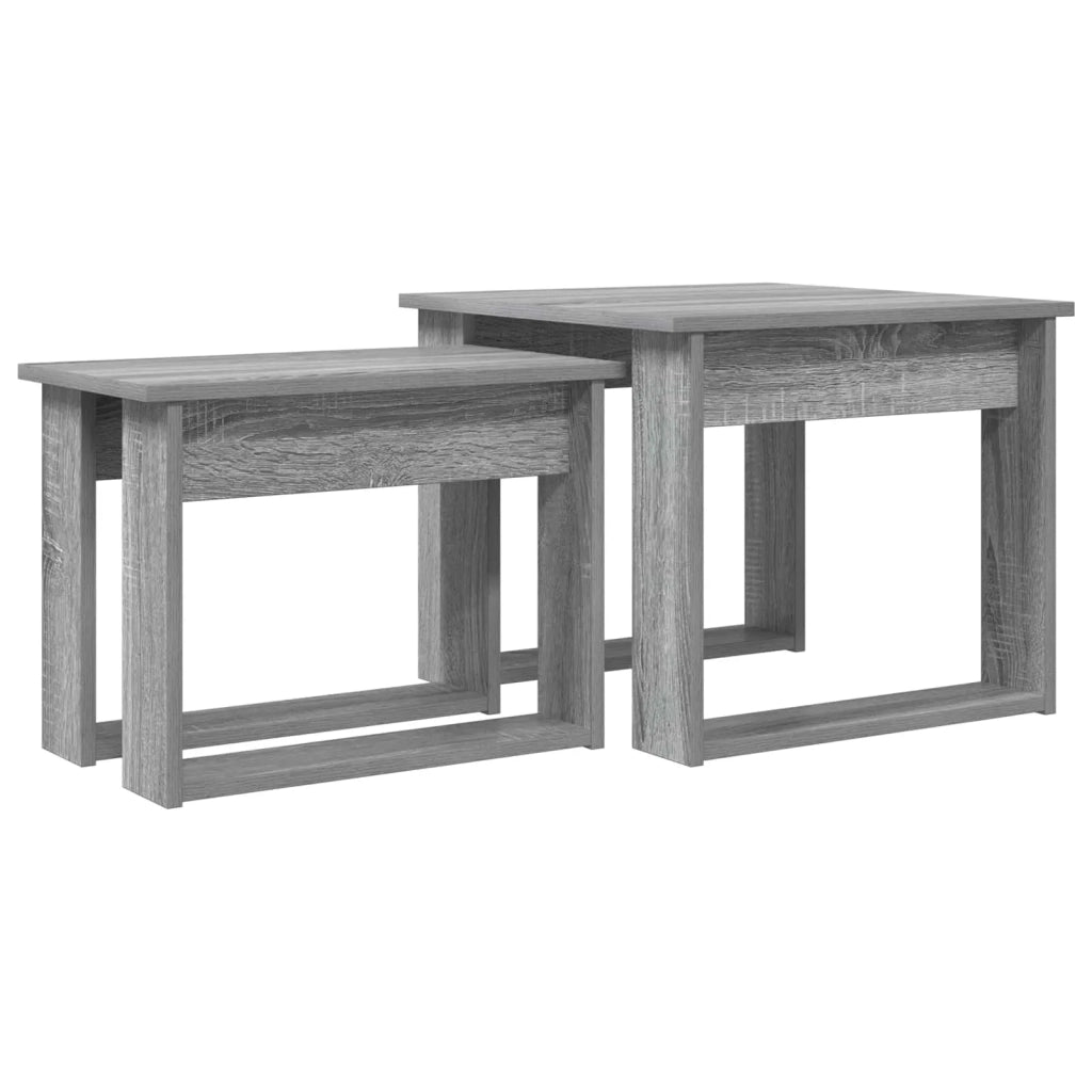 Set di Tavolini da Caffè 2 pcs Grigio Sonoma Legno multistrato 8000129