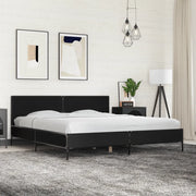 Giroletto Nero 200x200 cm in Legno Multistrato e Metallo 3280017