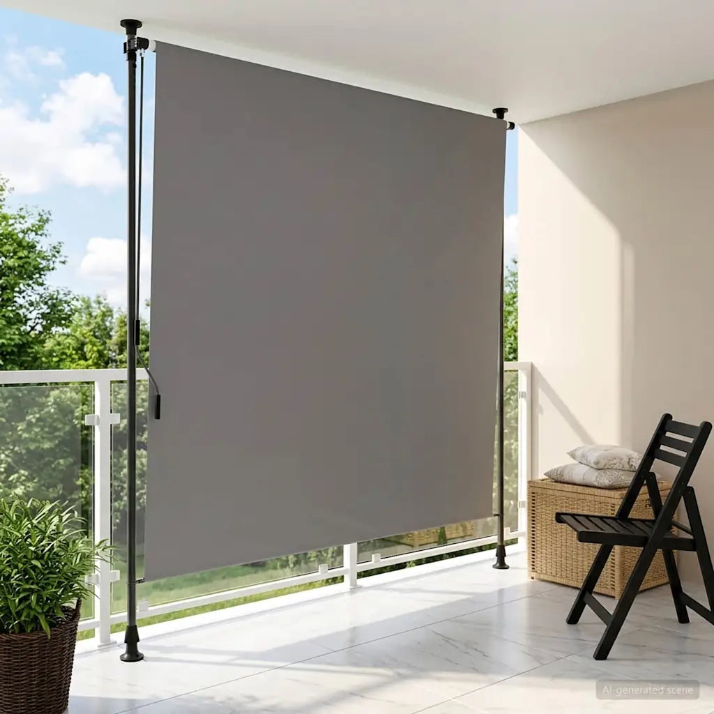 Tenda a Rullo Esterna Grigio Chiaro 120 x 270 cm 42037134