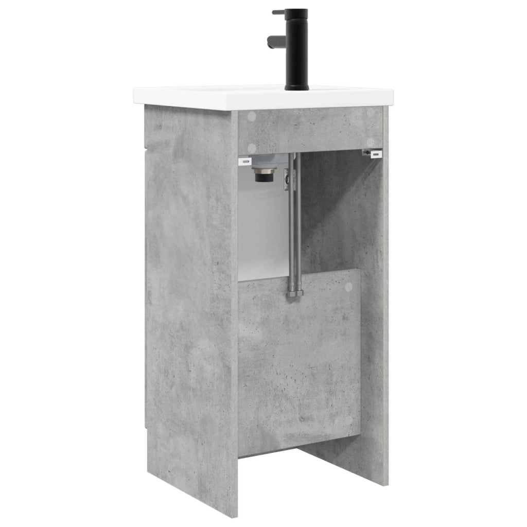 Mobile da bagno con lavabo Grigio Cemento 42 x 40 x 84,5 cm 889997