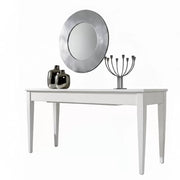 Consolle tavolo moderna allungabile legno bianco shabby 160x55x77 - Mobili 2G