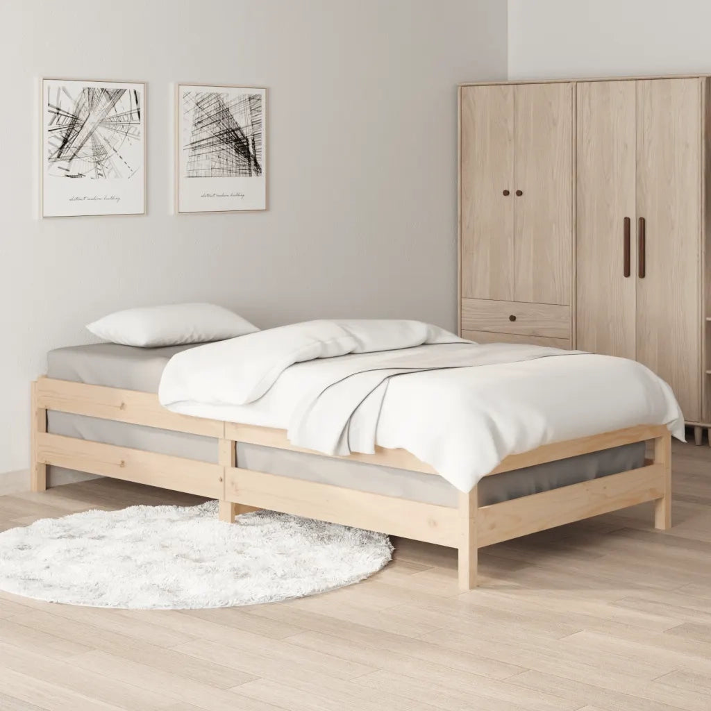 Letto Impilabile 90x190 cm in Legno Massello di Pino 820402