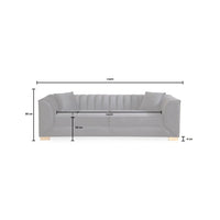 Divano 2 posti in velluto marrone Vera Babyface06 170x95x80H