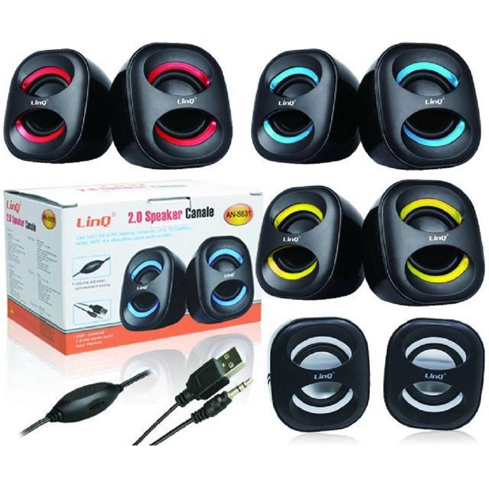 Trade Shop - Casse Speaker Usb Jack 3w Altoparlante Per Notebook Pc Tv Dvd Mp3 Tablet An-s631 -