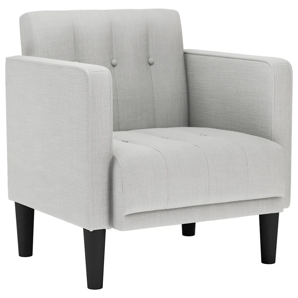 Divano Sedia con Braccioli Grigio Nuvola 53 cm in Tessuto 4100551