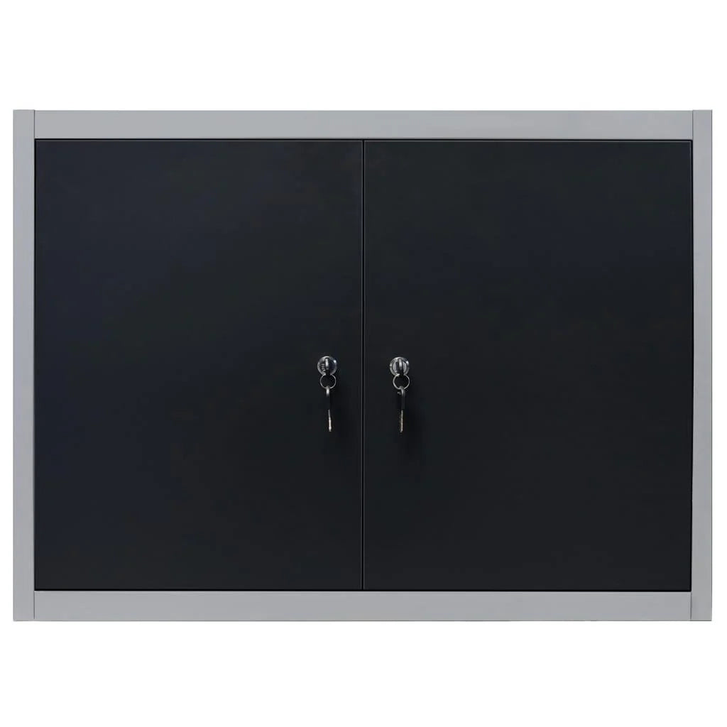 Armadio portautensili a parete armadio portautensili organizer portautensili portautensili pinze martelli 80 cm metallo grigio e nero 02_0003808