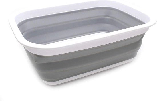 Ciotola per cani Opvougbile - cesta picnic trasportabile - esterno - cesta per spese pieghevole - contenitore di stoccaggio spazievuoto - grigio - 92 l ciotola per cani