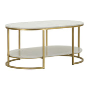 Tavolino VKH791, Oro, Metallo, 90x60x45 cm