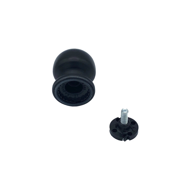 Pomolo fisso per porta SAGUATTI 169/50ZB in alluminio nero opaco