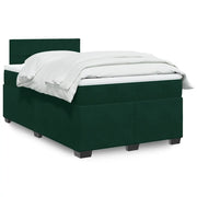 Giroletto a Molle con Materasso Verde Scuro 120x200 cm Velluto
