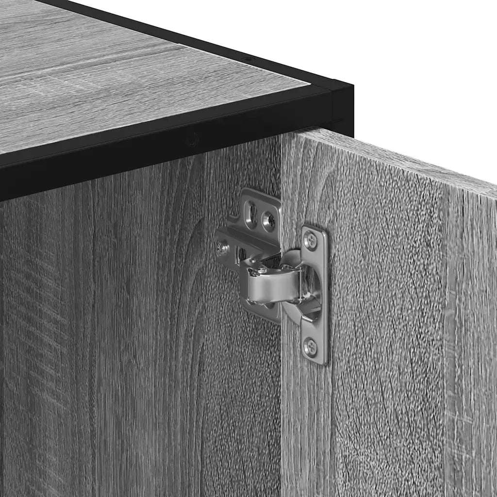Mobile Lavabo Bagno Grigio Sonoma 90x33x60 cm Legno Multistrato 849272