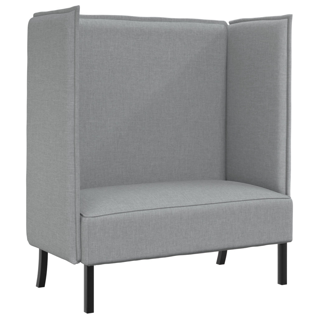 Divano Alto Schienale Grigio Chiaro 109x56x121 cm Tessuto
