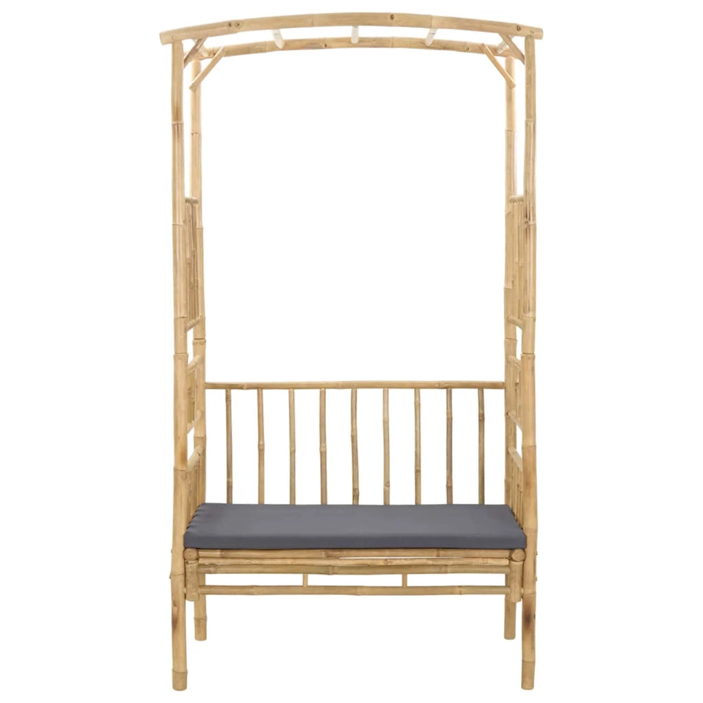 Arco da Giardino con Panchina Grigio Scuro 115 x 50 x 205 cm