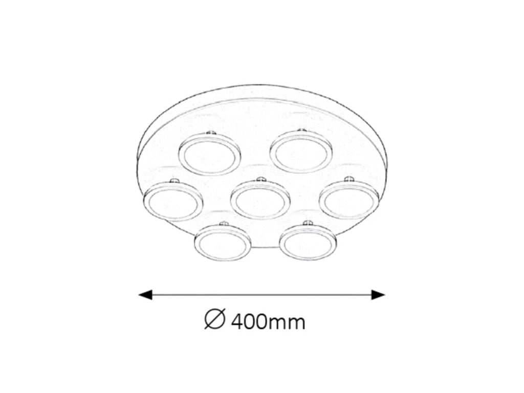 Plafoniera LED Rabalux Elsa 42W 4000K bianca 40cm metallo