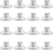 Zuignappen con vite - 16 pezzi - trasparenti - PVC - finestre - cucina - bagno - specchi