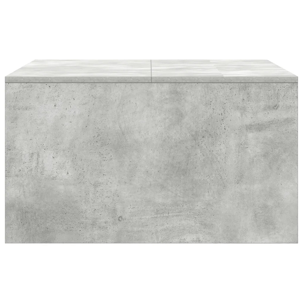 Tavolino da Salotto con Cassetti-Tavolino da soggiorno-Tavolo Grigio Cemento 70,5x70x40 cm