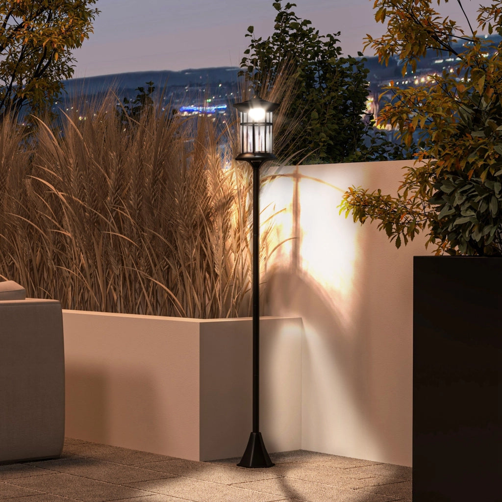 Lampione Solare da Giardino ¨C zephmum ¨C 184 cm, Nero, IP44