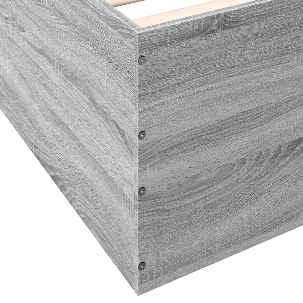 Giroletto-Struttura Letto Grigio Sonoma 100x200 cm in Legno Multistrato 274533