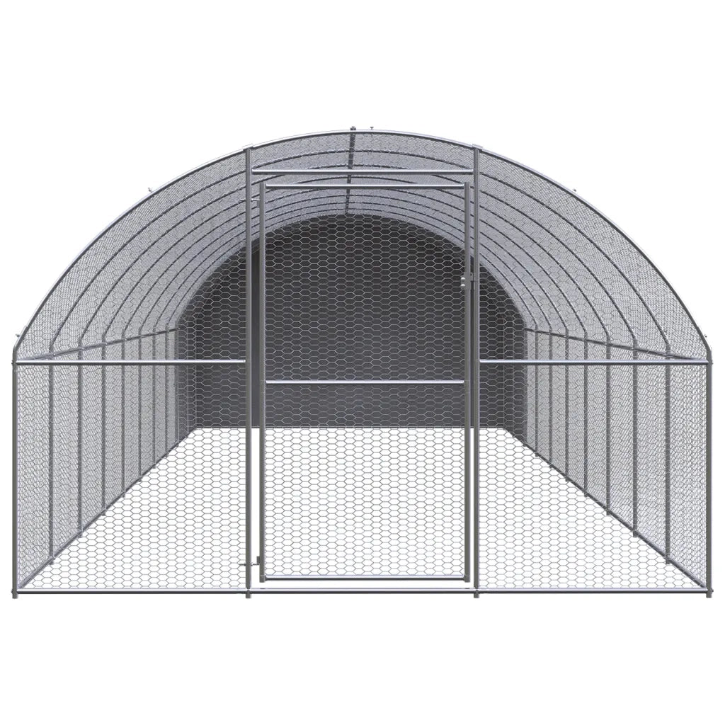 Gabbia per Polli da Esterno 3x10x2 m in Acciaio Zincato 3095476