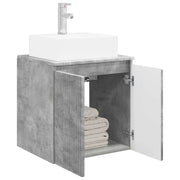 Mobile Lavabo | Armadio Lavabo da Parete Grigio Cemento 49,5 x 41 x 62,5 cm
