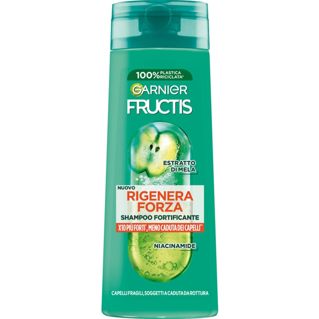 GARNIER SET 3 CONFEZIONI FRUCTIS SHAMPOO 250 ML RIGENERA FORZA X10 PIU FORTI MENO CADUTA DEI CAPELLI X CAPELLI FRAGILI