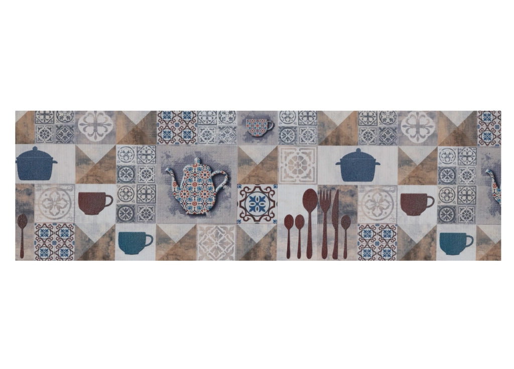 Tappeto Passatoia Cucina Antiscivolo Antimacchia Digitale Sprinty Kitchen - 52x140 - Kitchen