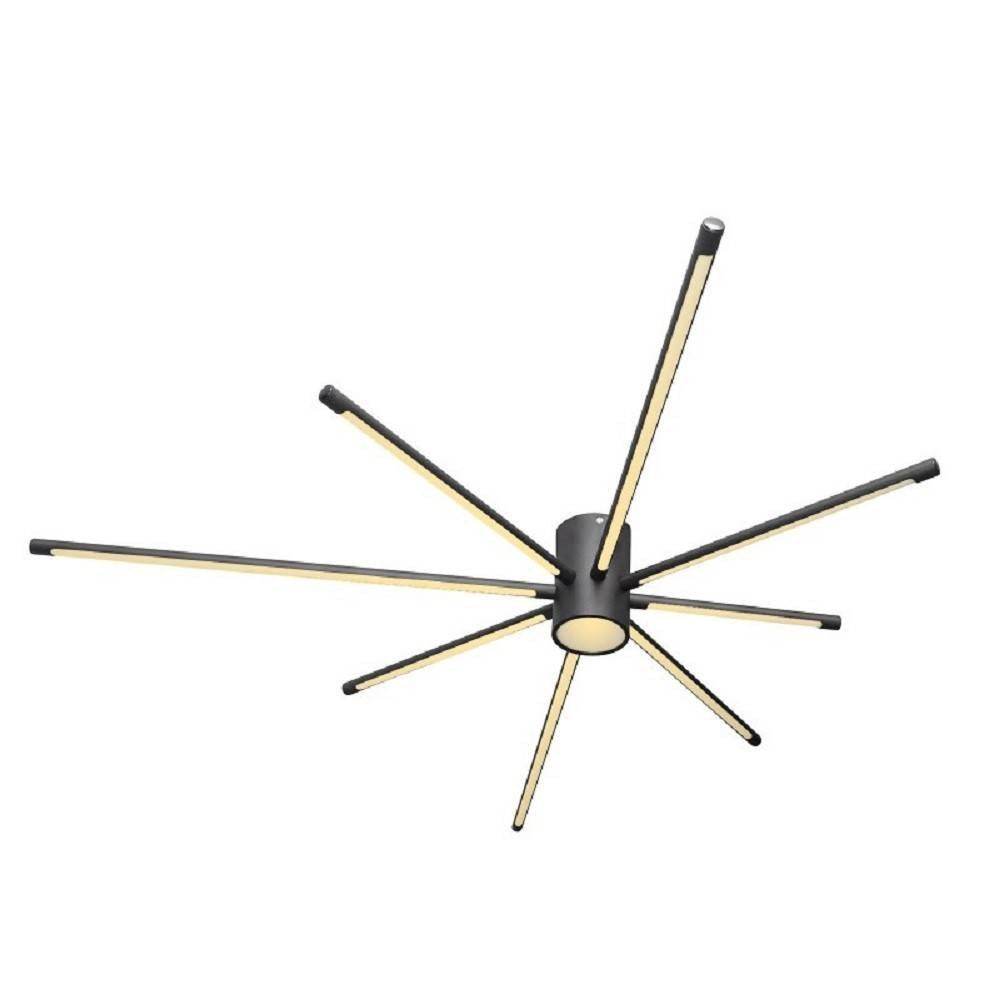Trade Shop - Lampadario Soffitto Led 43w Plafoniera Moderna Nero Luce 6500k 3000k 4000k Pn-27n -