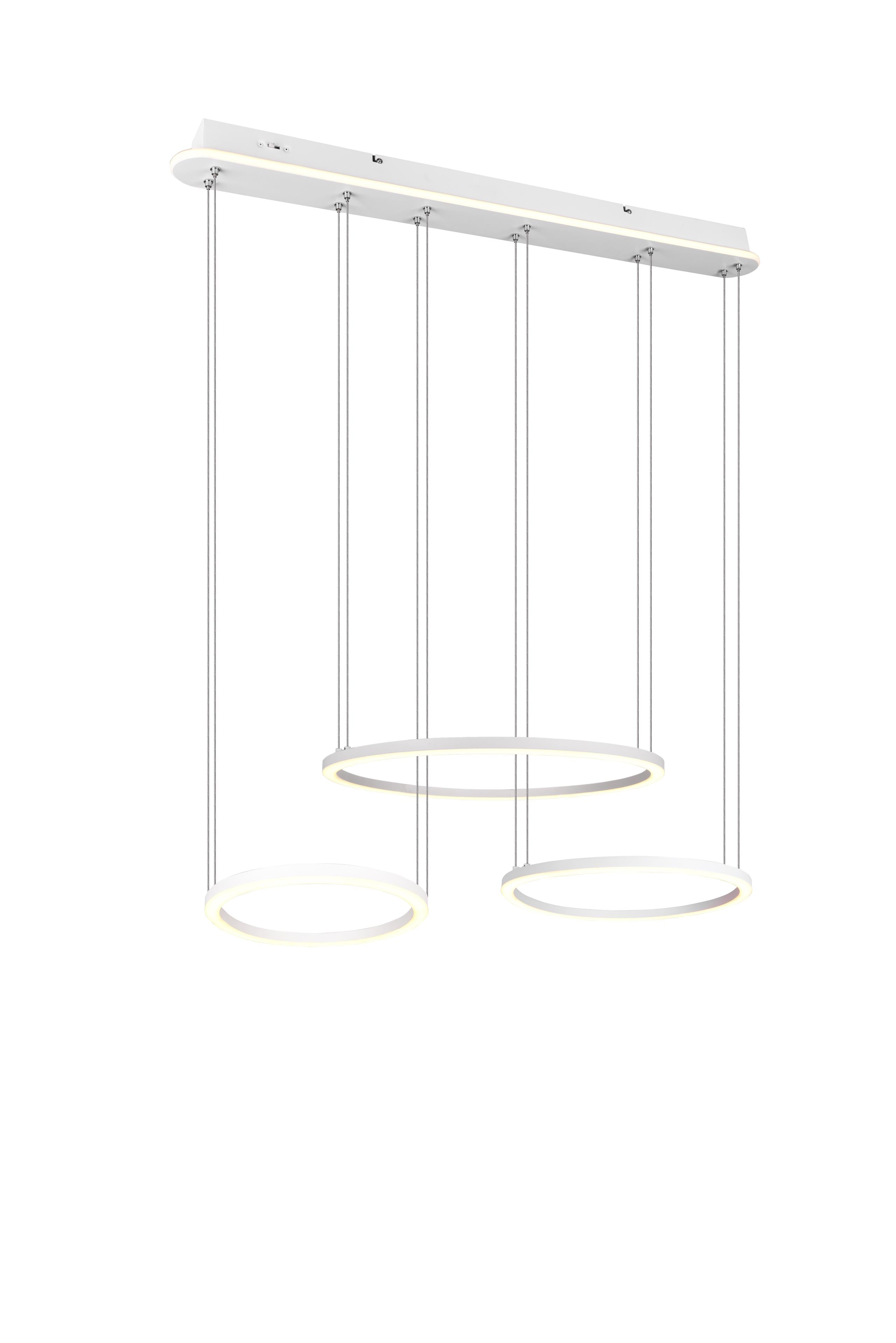 Lampada a Sospensione da Interno a LED in Metallo Bianco Opaco