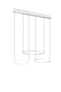 Lampada a Sospensione da Interno a LED in Metallo Bianco Opaco