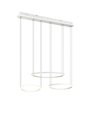 Lampada a Sospensione da Interno a LED in Metallo Bianco Opaco