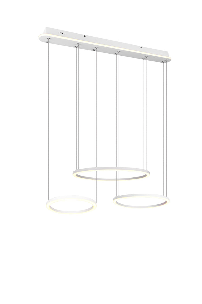 Lampada a Sospensione da Interno a LED in Metallo Bianco Opaco