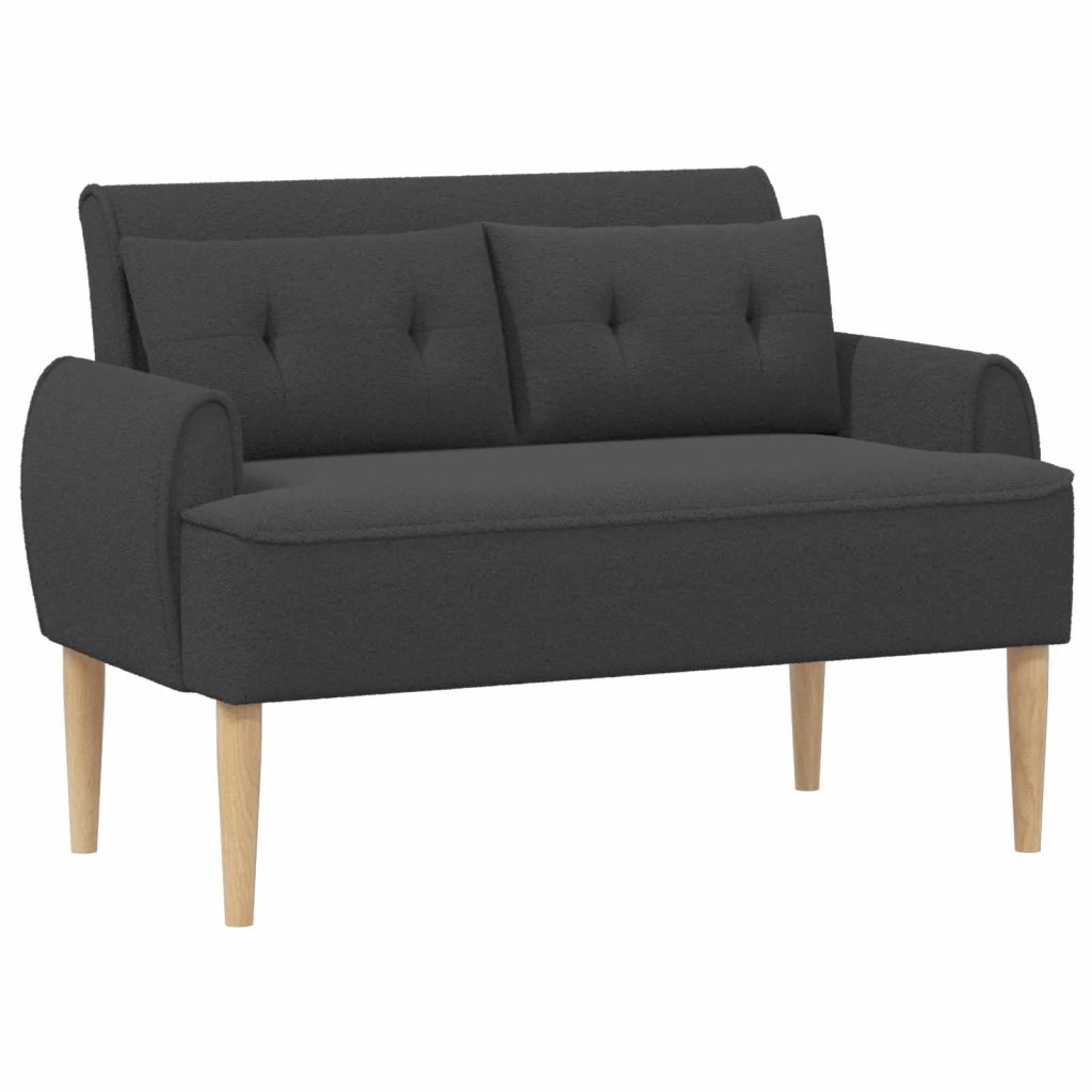 Loveseat con bottoni imbottiti Grigio Scuro 117 x 67 x 77 cm 42041825