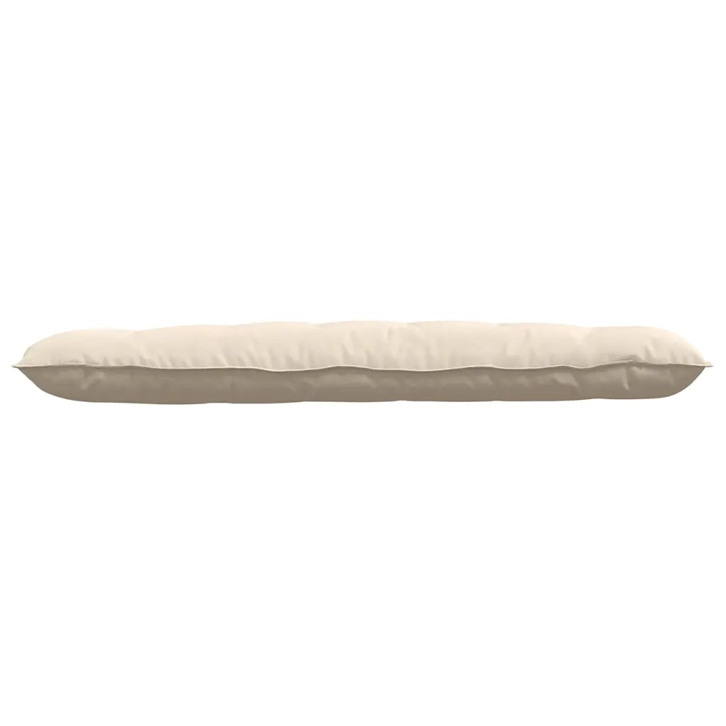 Cuscino per Schiena Beige 160 x 50 cm Tessuto in Microfibra