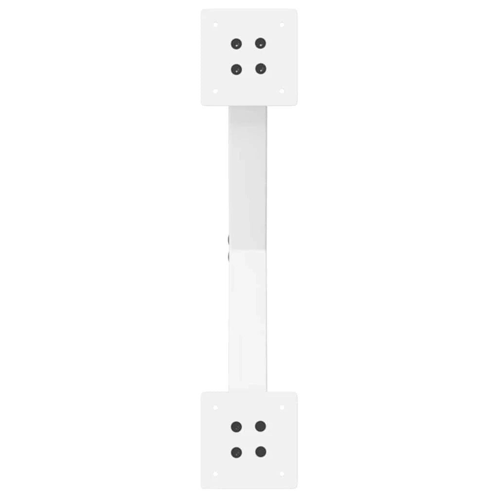 Set di 2 gambe robuste per tavolino da caffè a forma di X 60 x 30 cm con piedini regolabili acciaio bianco 02_0057156